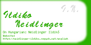 ildiko neidlinger business card